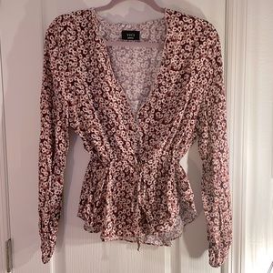 Vici Floral Peplum Blouse (M)